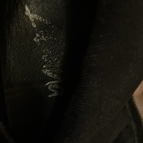 Liliana Black and Red Women's thigh high moto heeled Boots size 8 - Picture 5 of 7